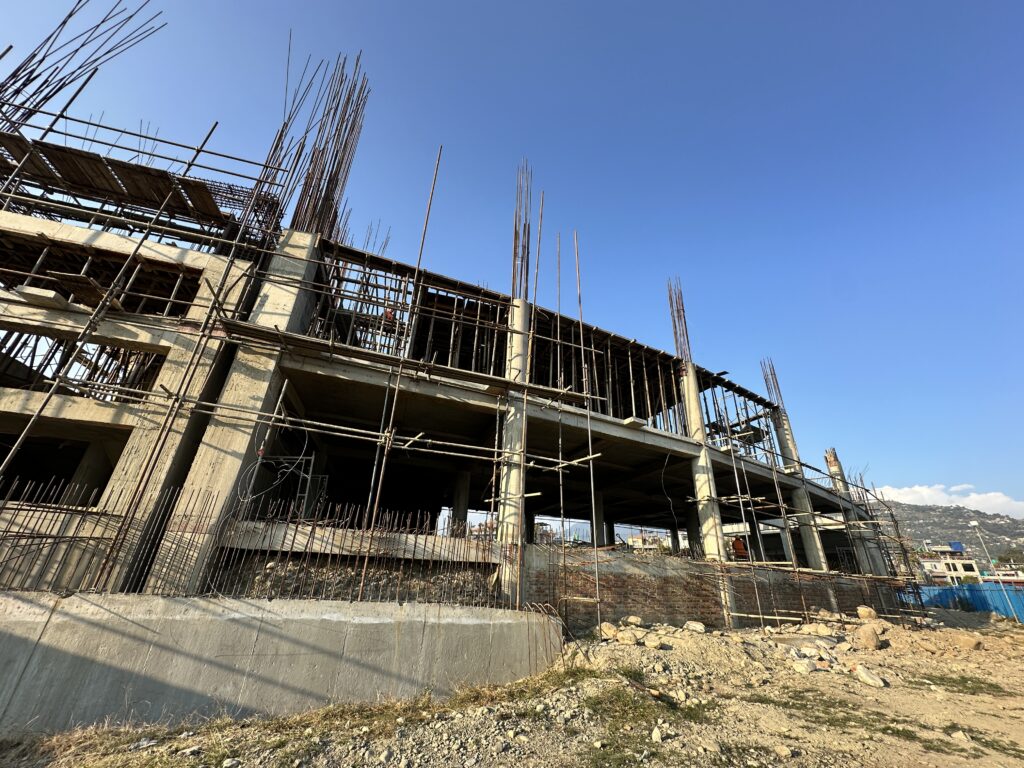 GVZ Green Venture Zone in Pokhara, Nepal by Pedro Aibeo, view over site under construction