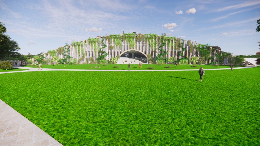 GVZ green venture zone pokhara by aibeo front day view render